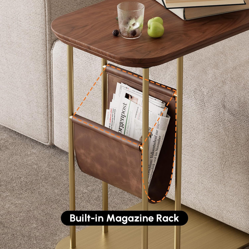 homary Living Room Furniture Set 3 Piece – Modern Coffee Table Set with TV Stand & C-Shaped Side Table, Wood Entertainment Center with Storage for Apartment & Home (Set-A)