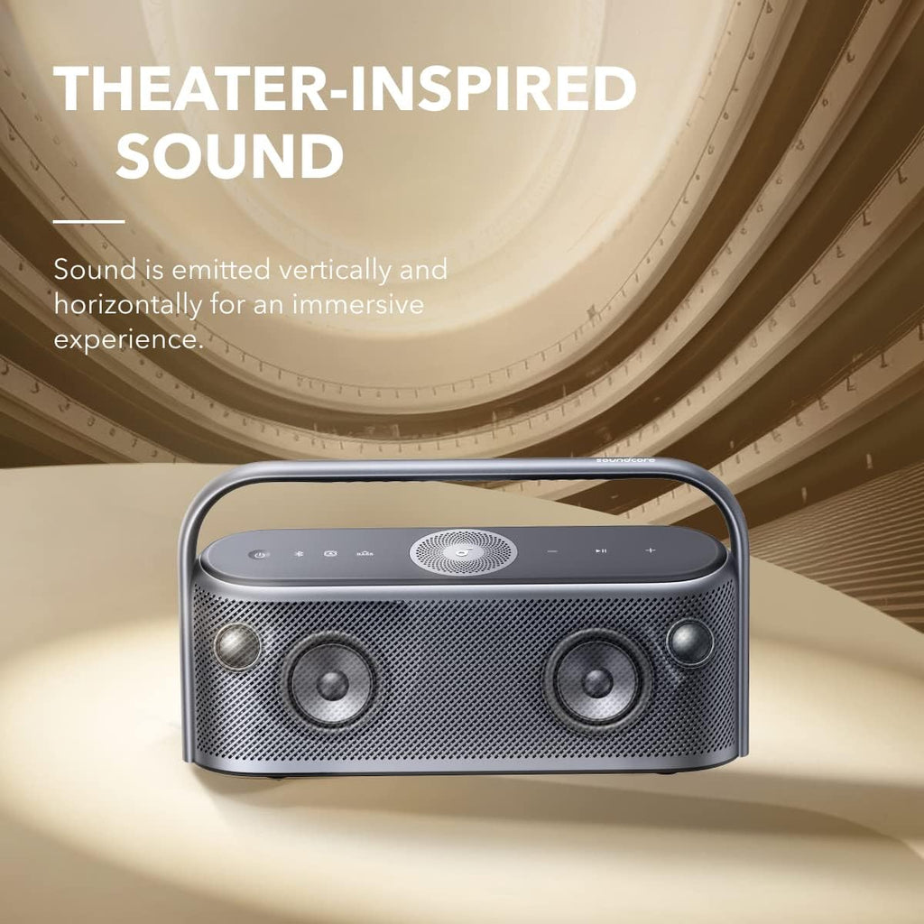 Soundcore Motion X600 Portable Bluetooth Speaker with Wireless Hi-Res Spatial Audio,50W Sound, IPX7 Waterproof, 12H Long Playtime, Pro EQ, Built-in Handle, AUX-in (Renewed)