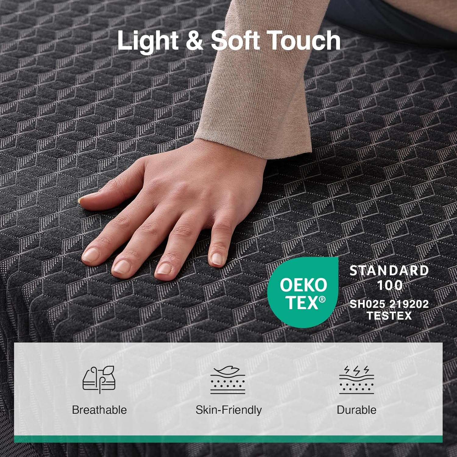 Novilla 14 Inch Queen Size Mattress, Queen Gel Memory Foam Mattress with Green Tea-Infused Foam for Pressure Relief, Body Contouring, & Balanced Support, Breathable Side Panel, Mattresses in a Box