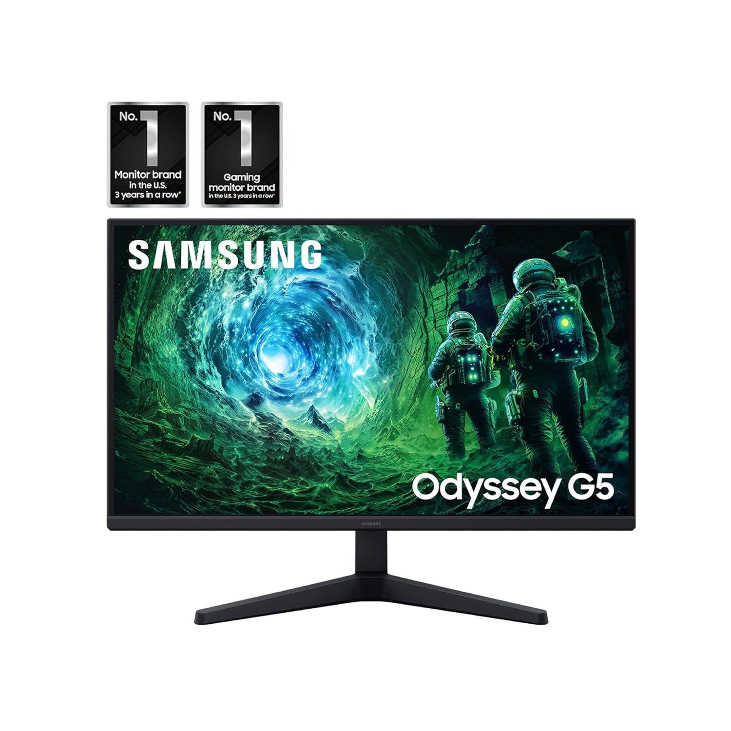 SAMSUNG 27” Odyssey G5 G53F QHD Resolution Gaming Monitor, HDR10, 200Hz Refresh Rate, IPS Panel, AMD FreeSync™ Premium, Black Equalizer, Auto Source Switch, LS27FG53DENXZA
