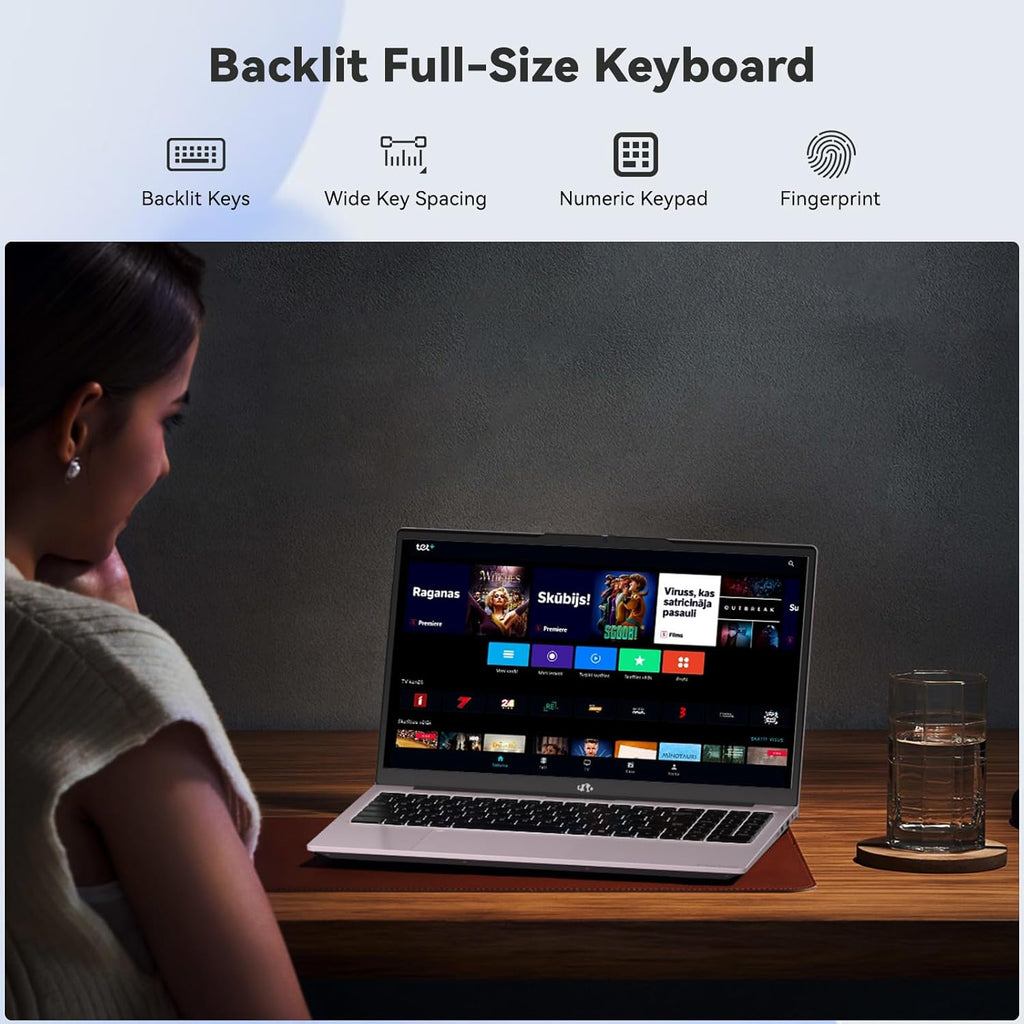 NIMO 15.6" Laptop, Intel 6 Cores I3-1215U 32GB RAM 1TB SSD (Up to 4.4GHz, Beat R5 7520U), 65W Fast PD 180° Viewing Wi-Fi 6 Backlit Keyboard Computer for Business Work Creator Student Study and Home