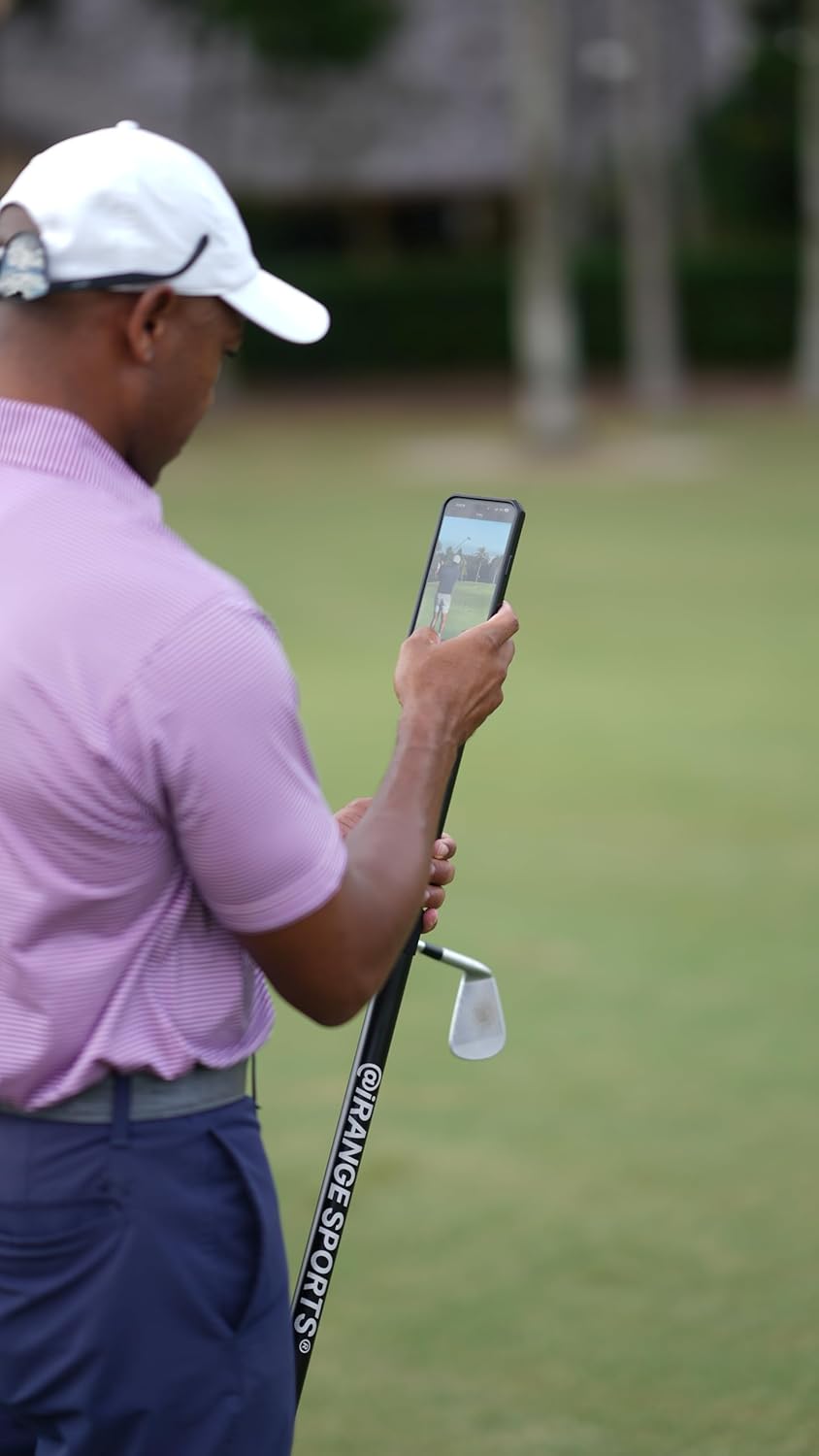 @iRangeSports Stick EXT w/MagSafe Compatible Puck - Golf Monopod, Strong Magnetic, Lightweight, Portable Phone & Tablet Stand - Film Steady Video for Golf, Vlogs, Sports, Home, Digital Creators