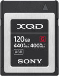 Sony 120GB (128GB pre Format) 5X Tough XQD Flash Memory Card - High Speed G Series (Read 440MB/s and Write 400MB/s) - QDG120F