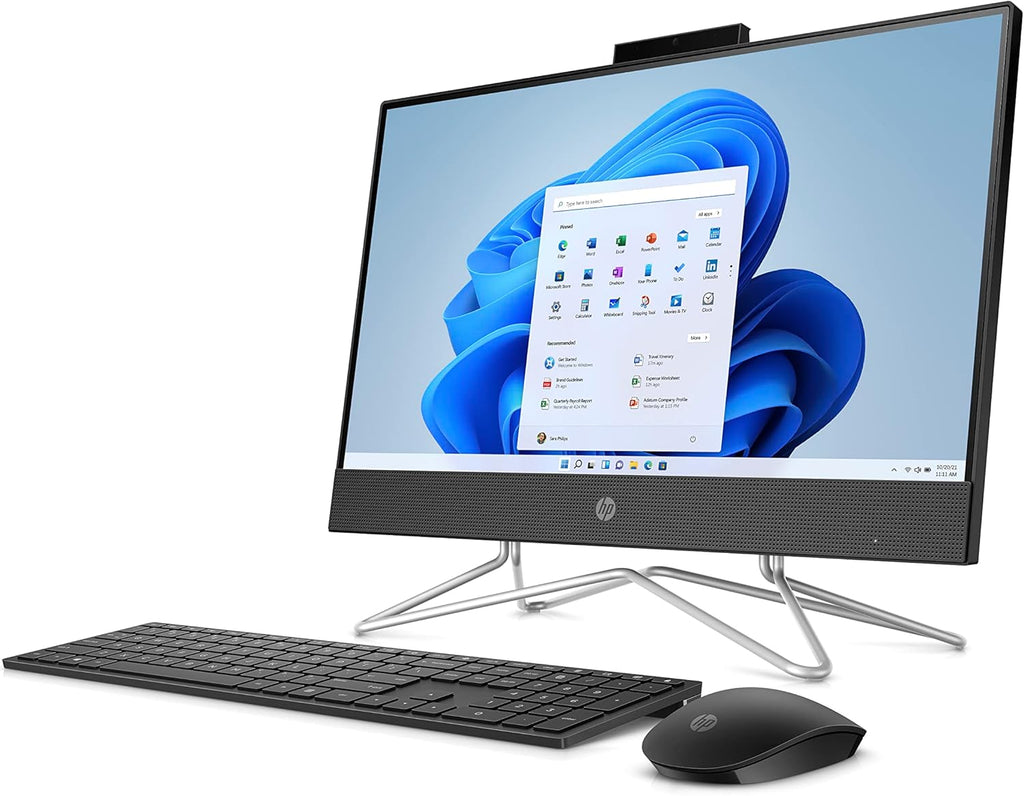 HP 22-dd0133w 21.5" FHD All-in-One Intel Pentiumn J5040 2.0GHz 4GB RAM 128GB SSD Windows 11 Home S Mode Jet Black (Renewed)