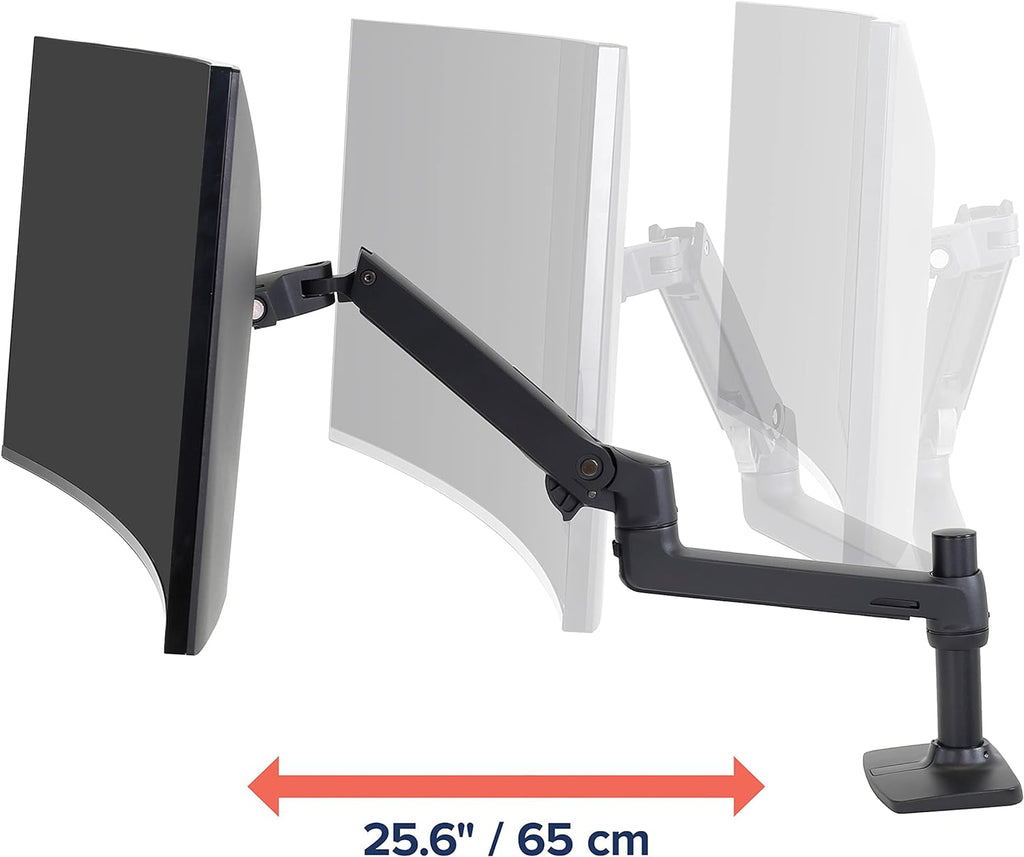 Ergotron – LX Monitor Arm, Single Monitor Desk Mount – fits Flat Curved Ultrawide Computer Monitors up to 34 Inches, 7 to 25 lbs, VESA 75x75mm or 100x100mm – Matte Black