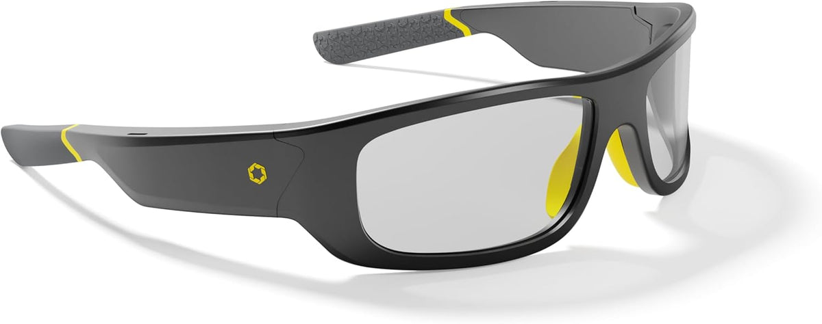 Lucyd Armor Smart Safety Glasses, TR90 Frame, Light Adaptive Lenses, Open Ear Speakers & Microphone - ANSI Z87.1