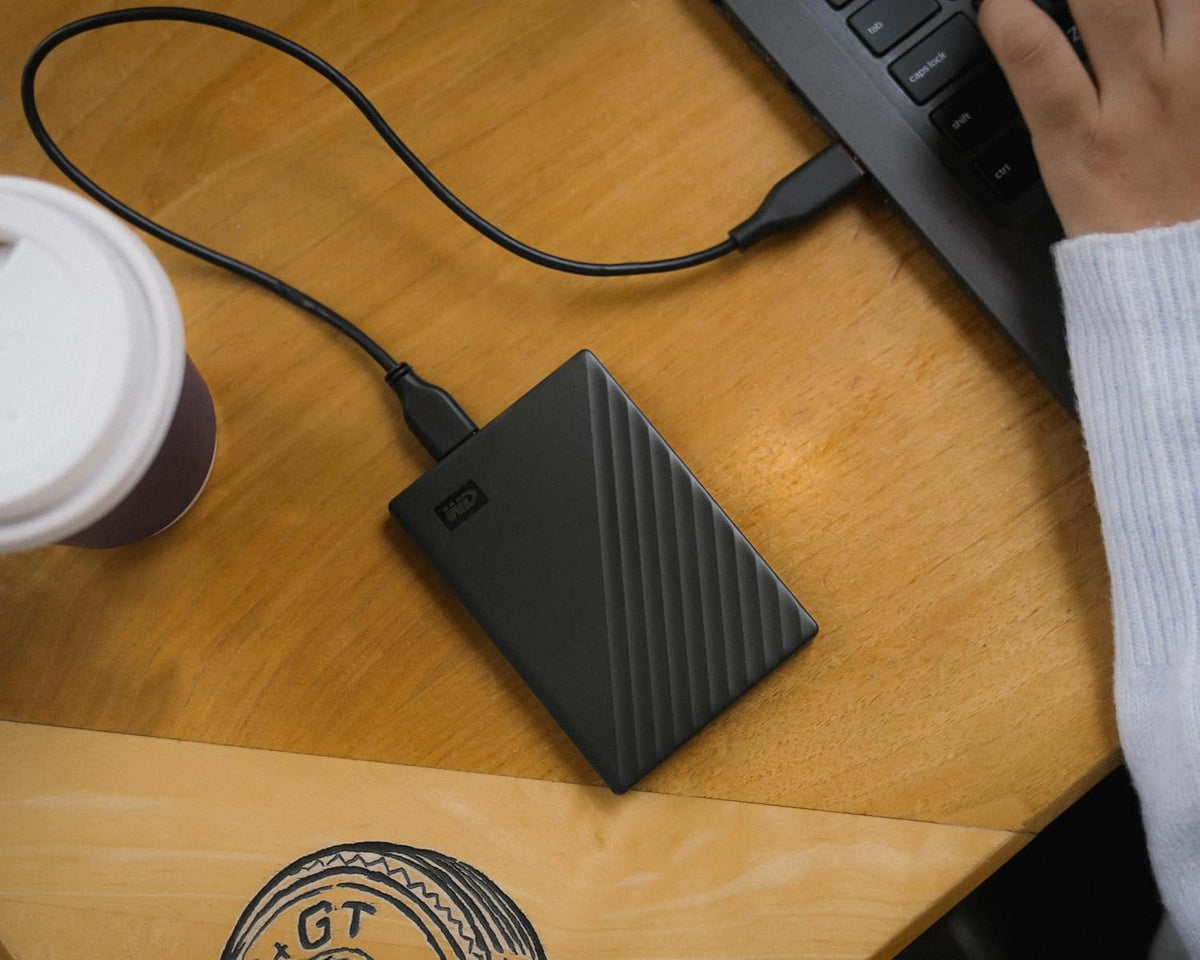 WD 5TB My Passport, Portable External Hard Drive, Black, backup software with defense against ransomware, and password protection, USB 3.1/USB 3.0 compatible - WDBPKJ0050BBK-WESN