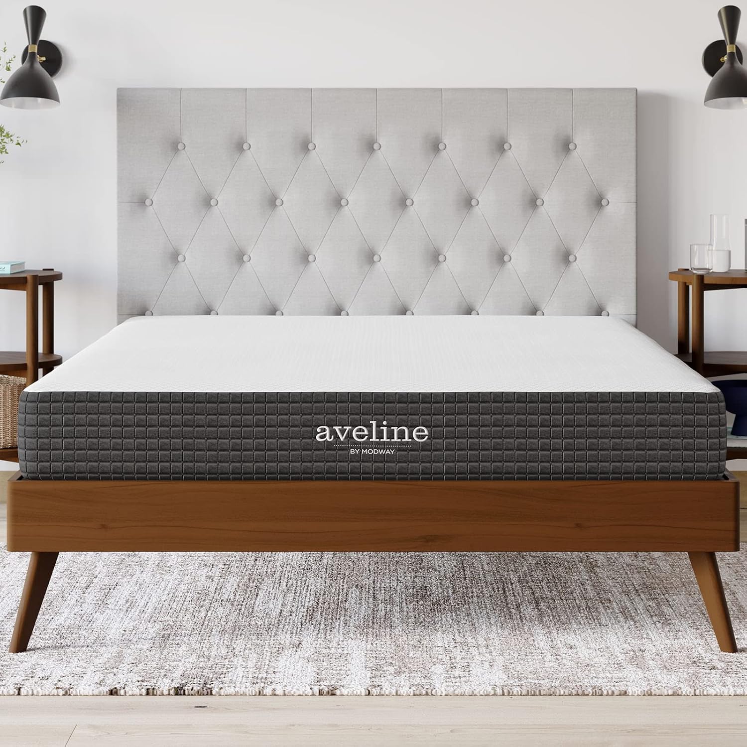 Modway Aveline 8” Gel Infused Memory Mattress with CertiPUR-US Certified Foam Queen Mattress