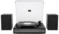 Victrola Harmony – Bluetooth Turntable System– 3-Speed Vinyl Record Player, Stereo Bookshelf Speakers, Mid-Century Modern Design, Audio Technica ATN3600L, Bluetooth Input and Output (Black)