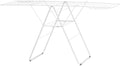 Brabantia HangOn Clothes Drying Rack | 82ft (25m) | White | Large Indoor Clothes Airer Laundry Stand with 2 Fold-Out Wings & Hanger Hooks, Folds Flat | Fits 2 Full Loads