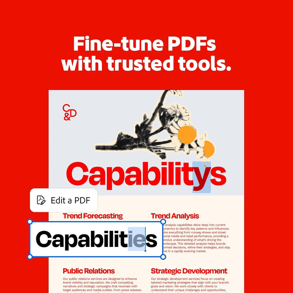 Adobe Acrobat Studio | PDF Software | Create and edit PDF's with AI Insights | 12-Month License | PC/MAC Online Code | Activation Required