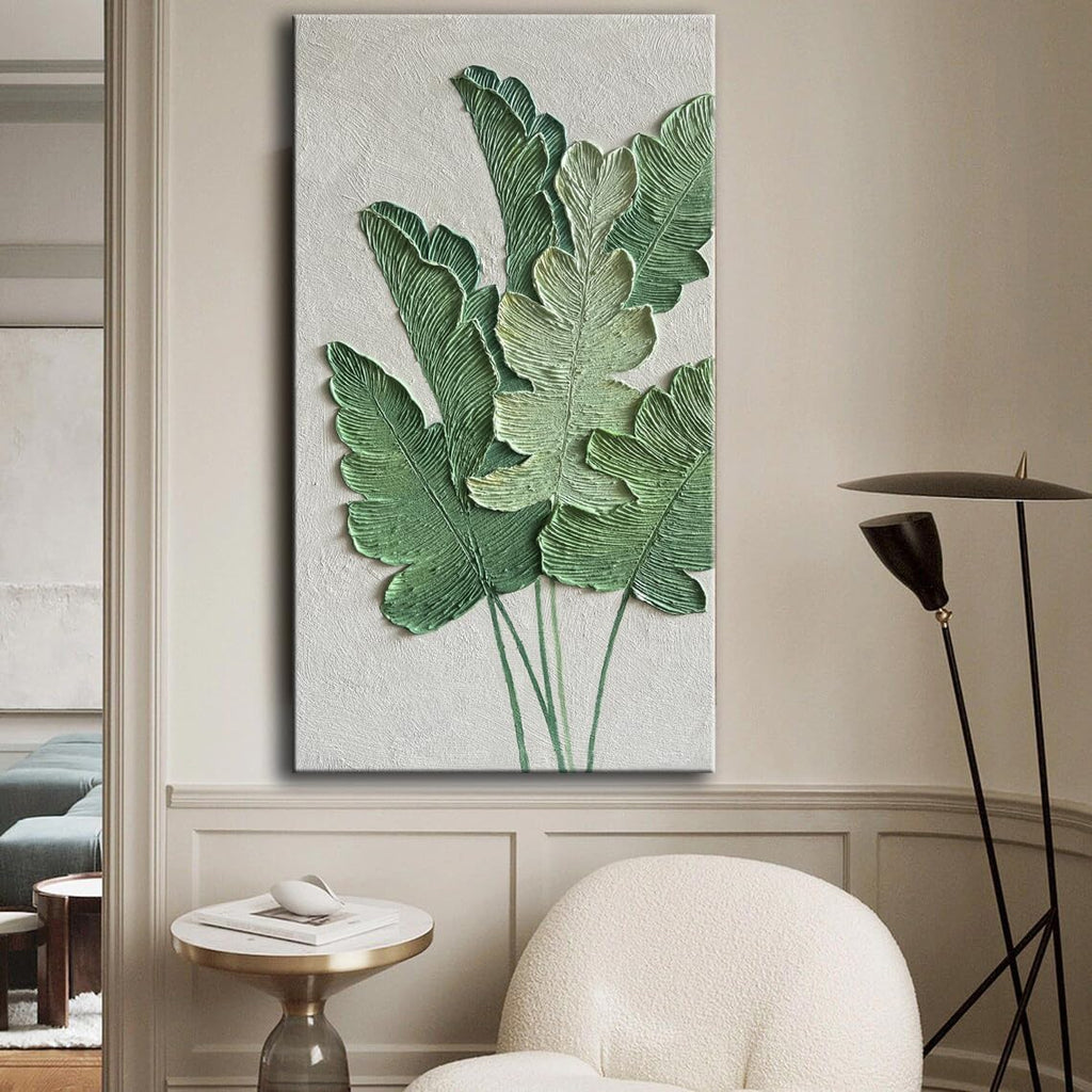 YaSheng Art-Canvas Wall Art with 3D Hand Painted Textured Modern Large Oil Painting Contemprary Aesthetic Floral Pictures for Living Room Bedroom DinningDecor (24x48inch, YS171)