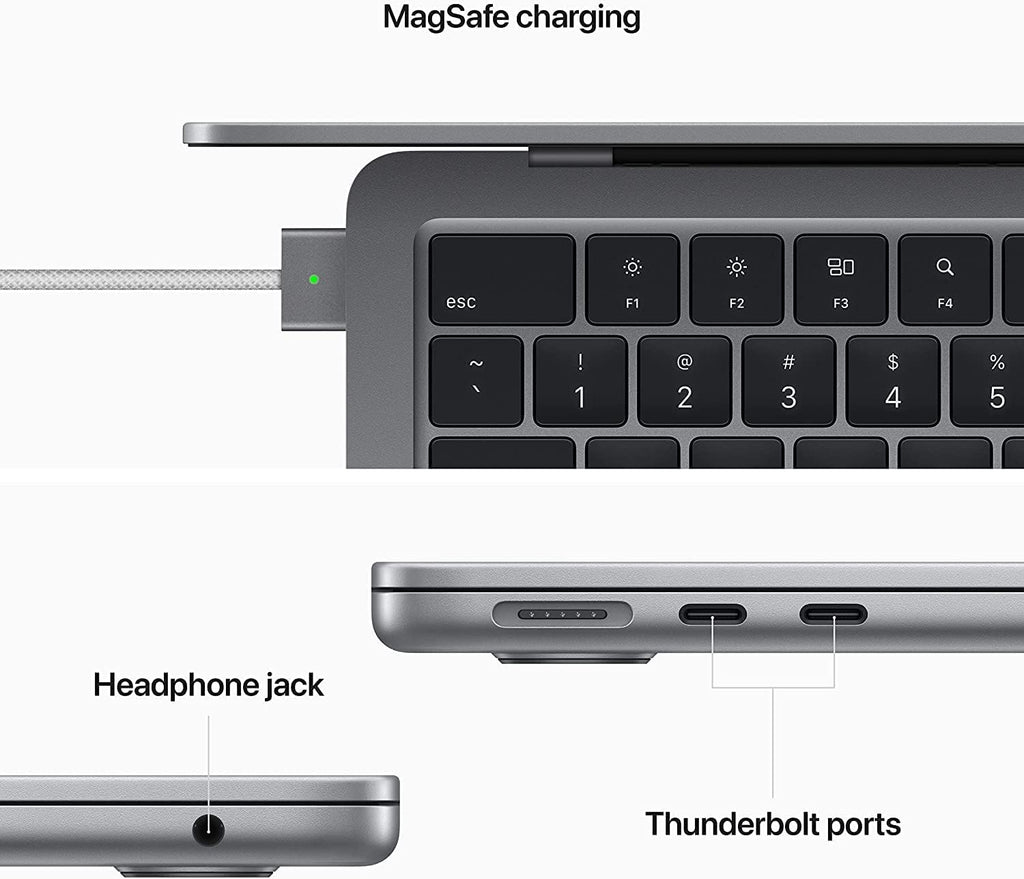 Apple 2022 MacBook Air with M2 Chip, 13-inch, 8GB RAM, 512GB SSD, Space Gray (Renewed)