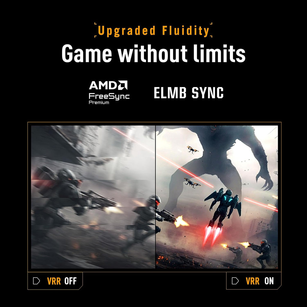 ASUS TUF Gaming 27” 1440P Monitor (VG27AQL5A) – QHD (2560 x 1440), 210Hz, 0.3ms, Fast IPS, Extreme Low Motion Blur Sync, Speakers, DisplayWidget Center, Gaming AI, Height Adjustment, 3 yr Warranty