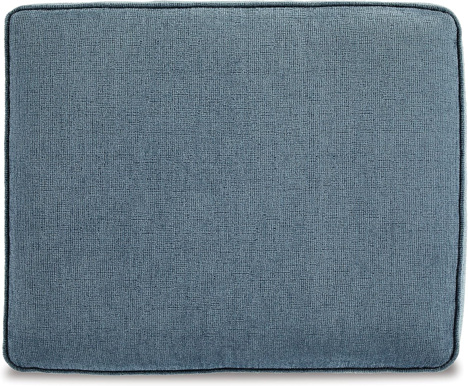 Signature Design by Ashley Cashton Contemporary Accent Ottoman with Faux Wood Finished Exposed Feet, Foam Cushion, Crosshatched Upholstery, 30" by 24", Blue
