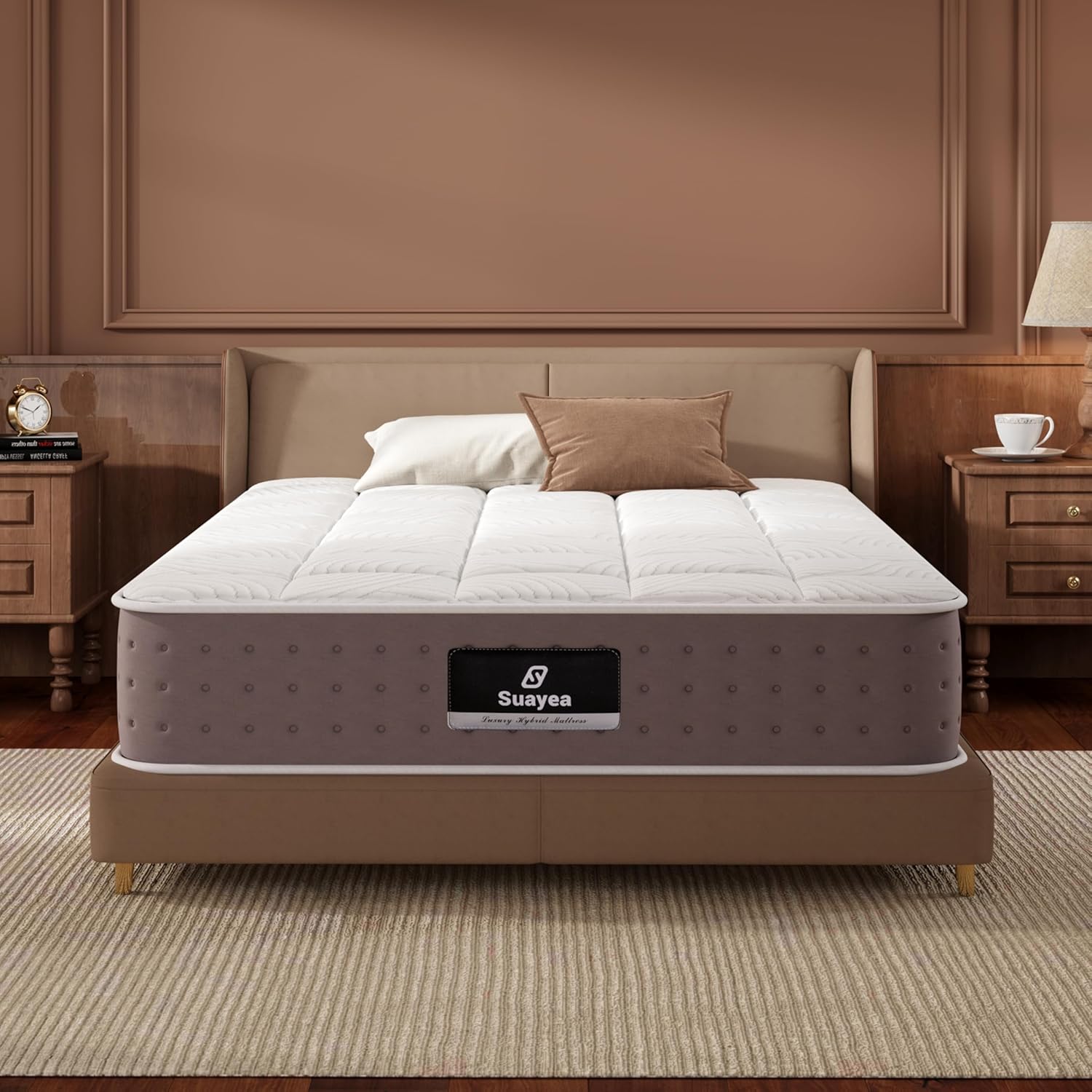 Twin XL Mattress, 8 Inch Hybrid XL Twin Size Mattress in a Box, Cooling Gel Memory Foam Mattresses with Pocket Spring, Pressure Relief, Fiberglass-Free, Motion Isolation, Medium Firm, 365-Night Trial