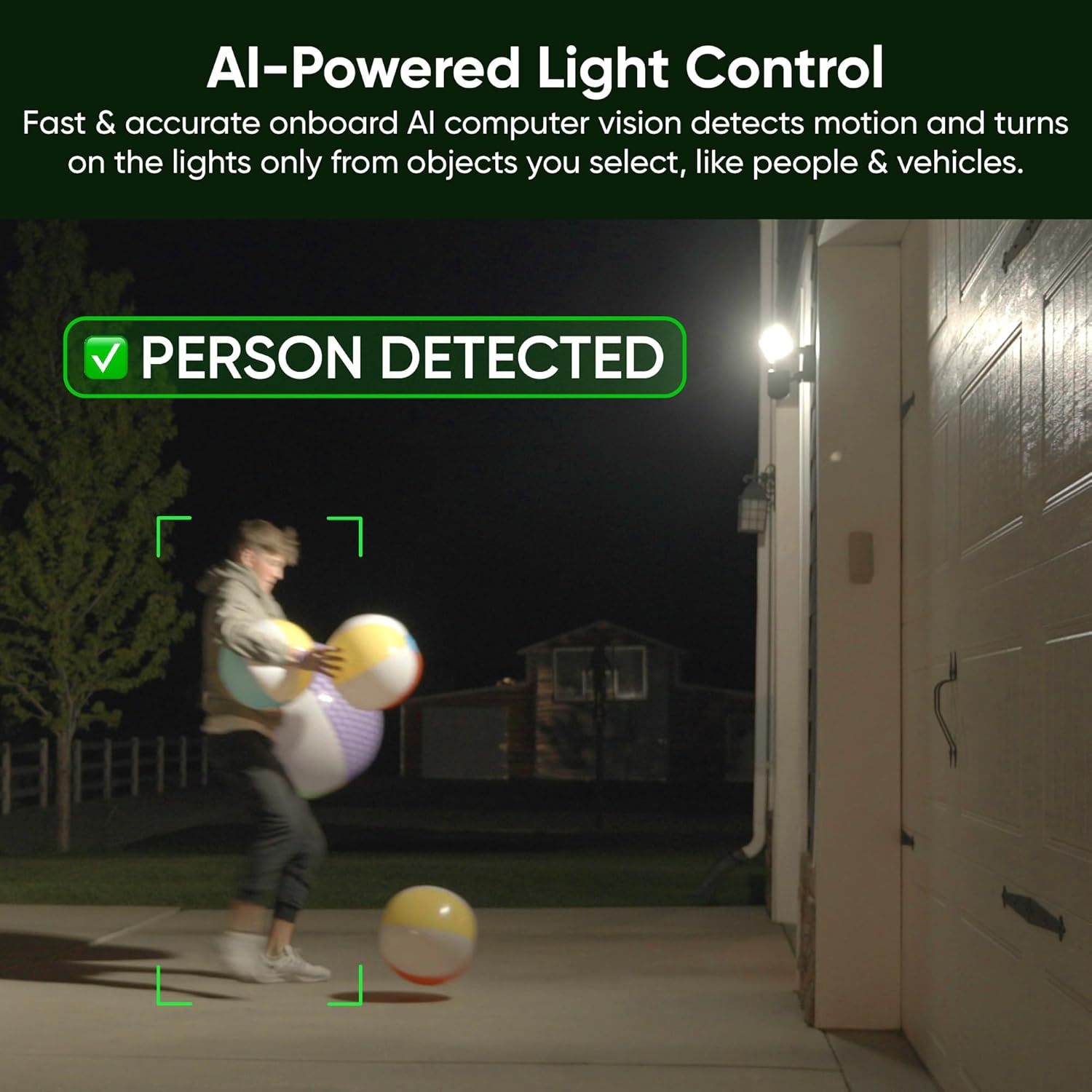 WYZE Floodlight Camera Pro, PCMag Editors' Choice 3000-Lumen LEDs, 2.5K HD Outdoor Security Camera, 180° Wide View, Motion Detection, Color Night Vision, Works with Alexa & Google-White