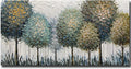V-inspire Art,24x48 Inch Impressionist Hand Drawn Landscape Oil Paintings Abstract Textured Tree artwork Canvas Wall Art Painting Home Decorations Painting Ready to Hang