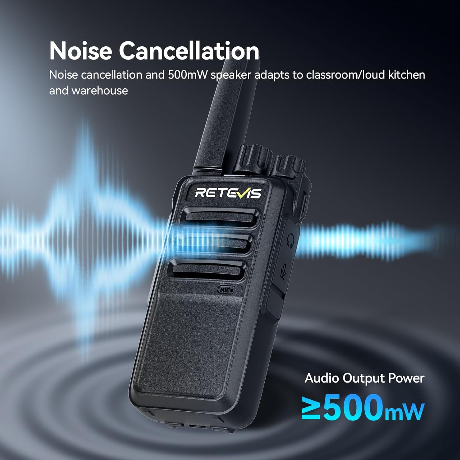 Retevis RT68 Walkie Talkies with Earpiece, Portable FRS Two-Way Radios Rechargeable, with 6 Way Multi Unit Charger, Hands Free, Long Range, Rugged 2 Way Radios 6 Pack for Adults School Church