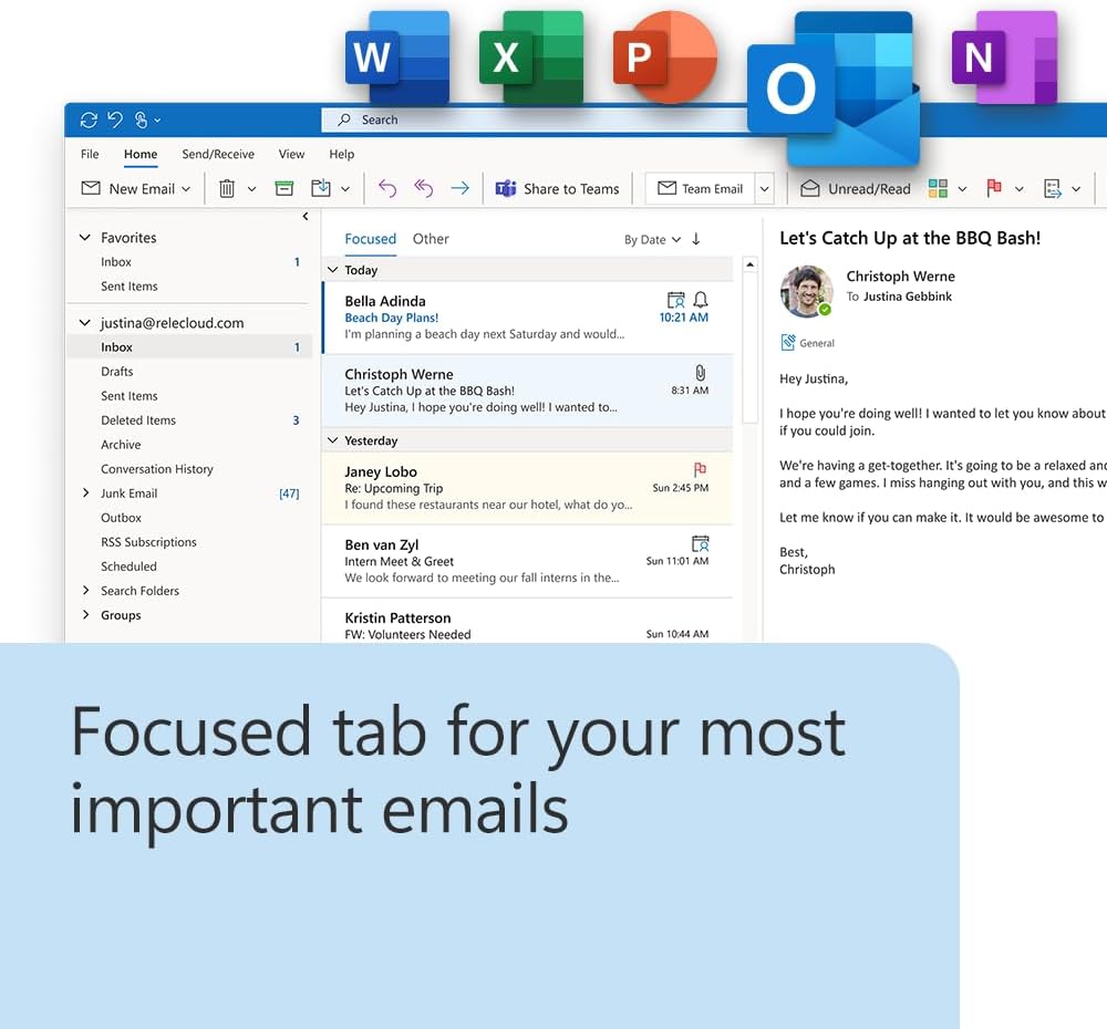 Microsoft Office Home & Business 2024 | Classic Desktop Apps: Word, Excel, PowerPoint, Outlook and OneNote | One-Time Purchase for 1 PC/MAC | Instant Download PC/Mac Online Code