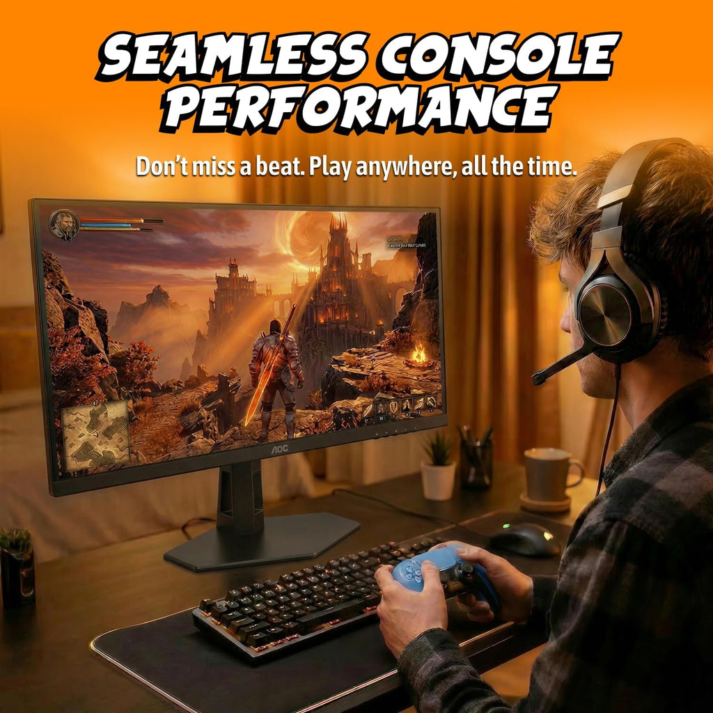 AOC 27" QD OLED Gaming Monitor, QHD 2560x1440, 240Hz, 0.03ms GtG, G-SYNC Compatible, HDR Ready, DisplayPort, HDMI, VESA Mountable, Console Gaming Ready, Q27GAZD