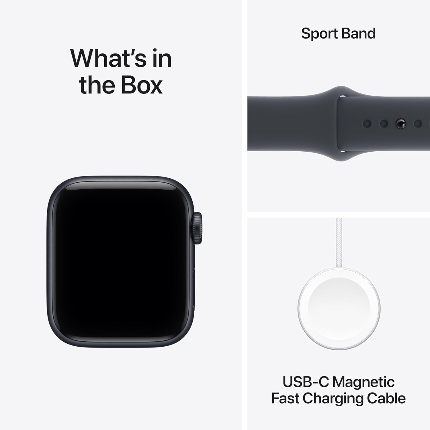 Apple Watch SE 3 GPS 40mm Smartwatch with Midnight Aluminum Case with Midnight Sport Band - S/M. Fitness and Sleep Trackers, Heart Rate Monitor, Always-On Display, Water Resistant