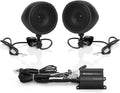 BOSS Audio Systems MCBK420B 3 Inch Motorcycle Speakers and 2 Channel Amplifier Package - Bluetooth, Weatherproof, Volume Control, ATV UTV Compatible