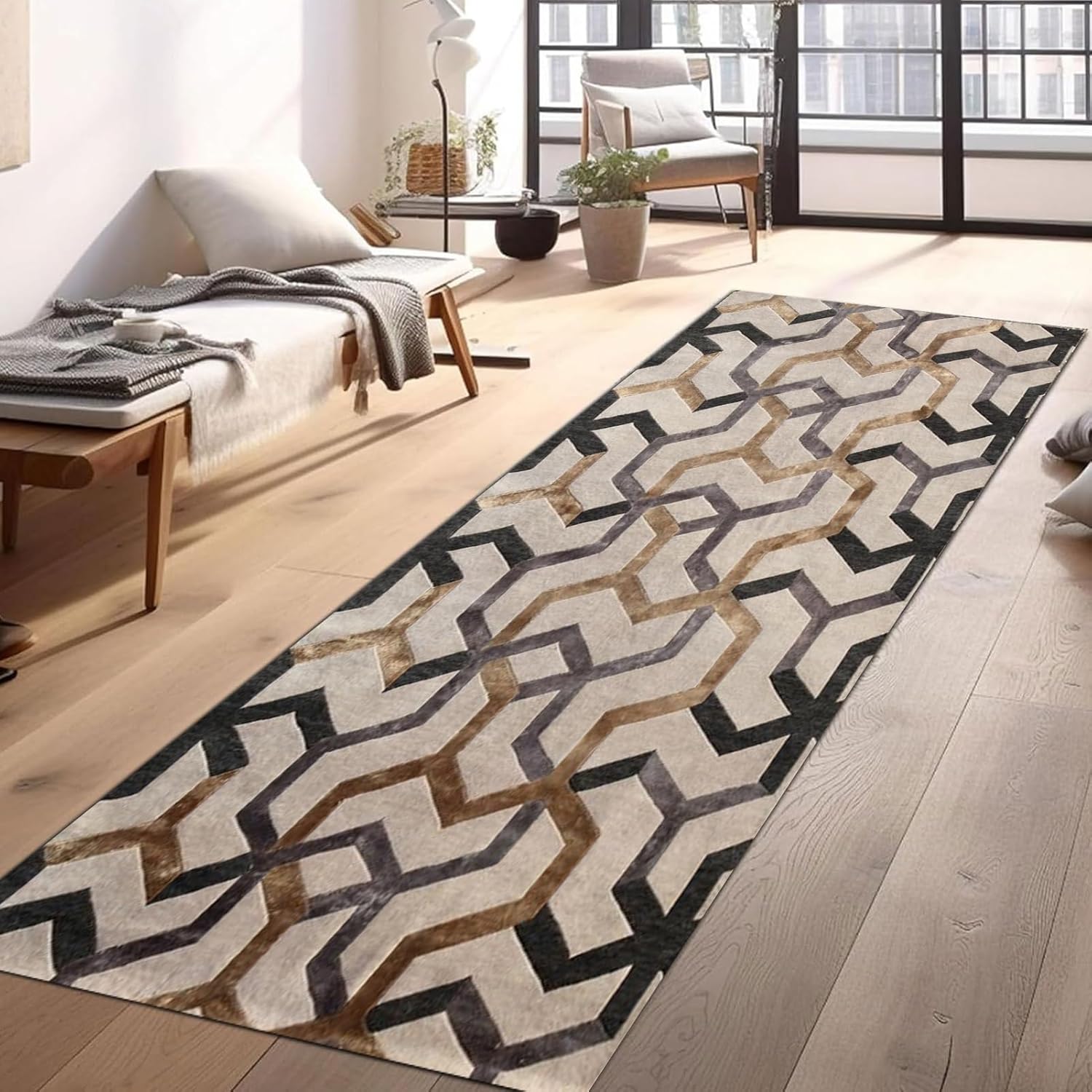 Long Narrow Hallway Runner Rugs, Home Carpet Runners for Hallway Balcony Laundry Entryway Non-Slip Decor Floor Mats 60cm/70cm/80cm/100cm Wide