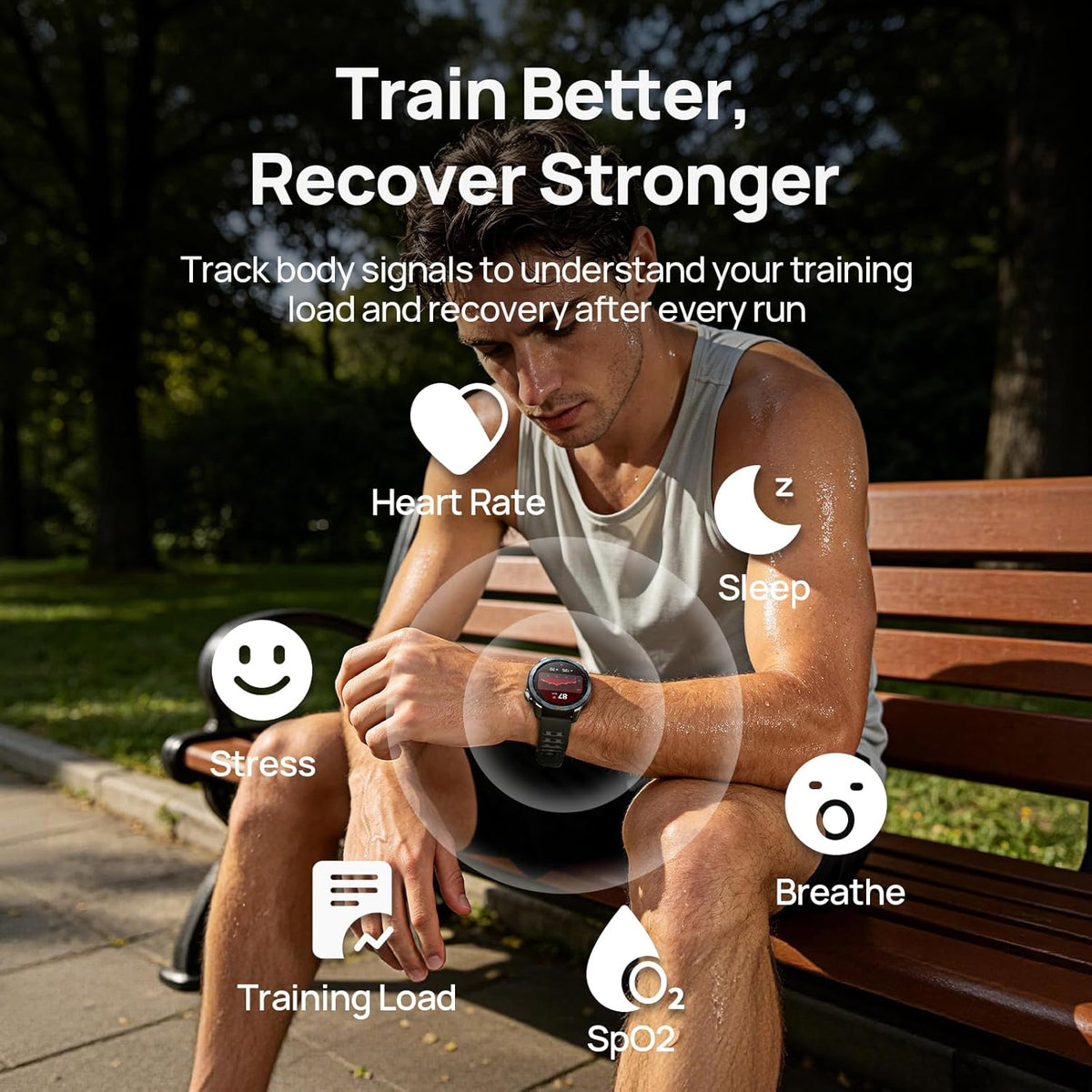 mibro GS Pro2 GPS Running Watch with Dual Band GPS, Built-in Training Plans, 1.43” AMOLED, 20-Day Battery and 150+ Workout Modes, Heart Rate and 5ATM Waterproof Smartwatch for Runner(Dark Gray)