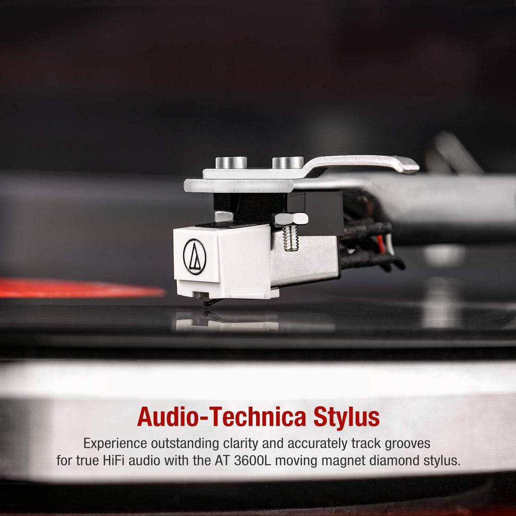 1 BY ONE Belt Drive Turntable with Bluetooth Connectivity, Built-in Phono Pre-amp, USB Digital Output Vinyl Stereo Record Player with Magnetic Cartridge, 33 or 45 RPM