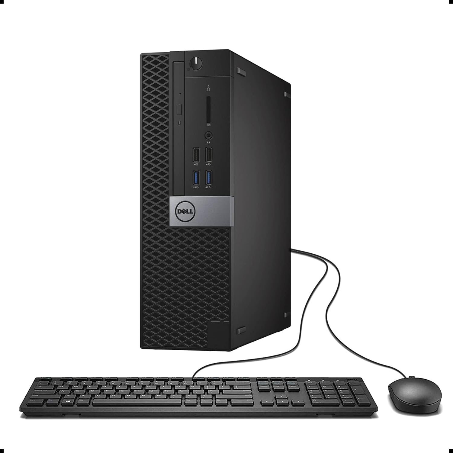 Dell OptiPlex 3050 SFF Desktop Computer, Intel Core i5-6500 @3.2GHz, 8GB RAM, 256GB SSD, DisplayPort, RGB Keyboard, OptiPlex Desktop Windows 11 Pro (Renewed)