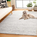 SAFAVIEH Area Rug 8x10 - Abstract Collection - Large - Grey & Ivory, Handmade Wool, Ideal for Living Room, Bedroom, Office, Dining Space (ABT499F)