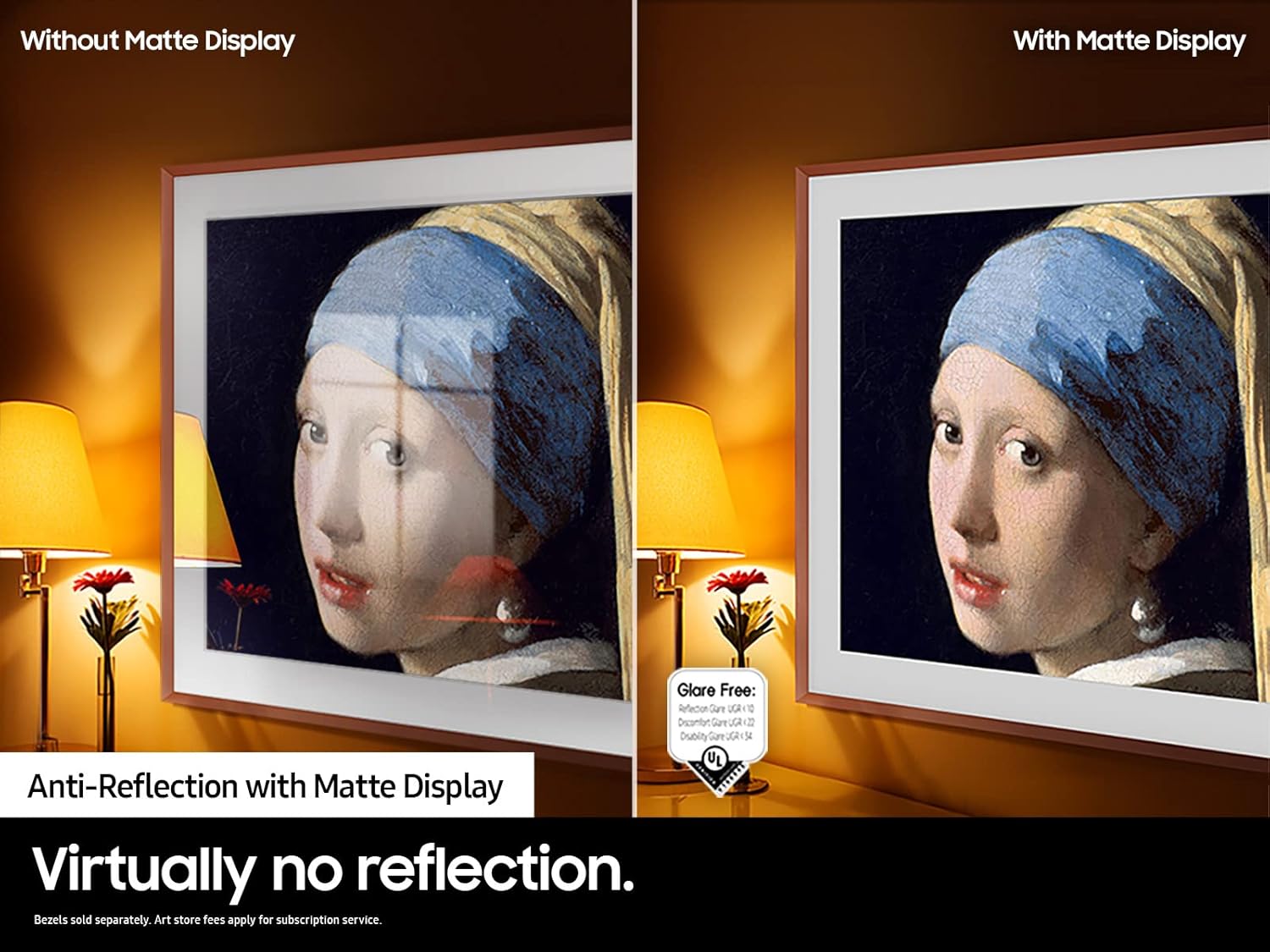 Samsung QN32LS03CBFXZA 32 Inch The Frame QLED Smart TV with Art Mode and 2 Year Amber Protection Plan (2023)
