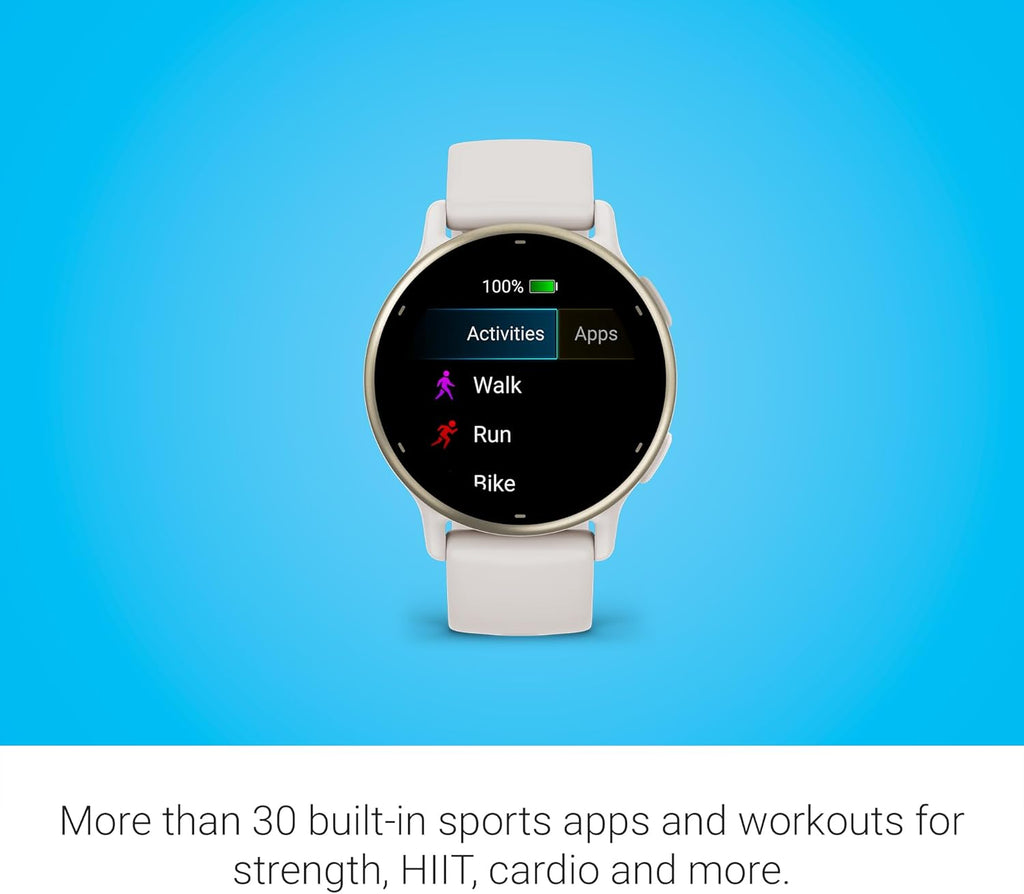 Garmin vívoactive 5, Health and Fitness GPS Smartwatch, AMOLED Display, Up to 11 Days of Battery (Renewed) (Ivory)