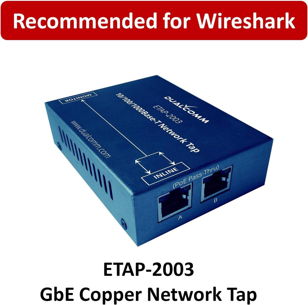 Dualcomm10/100/1000Base-T Gigabit Ethernet Network TAP ETAP-2003