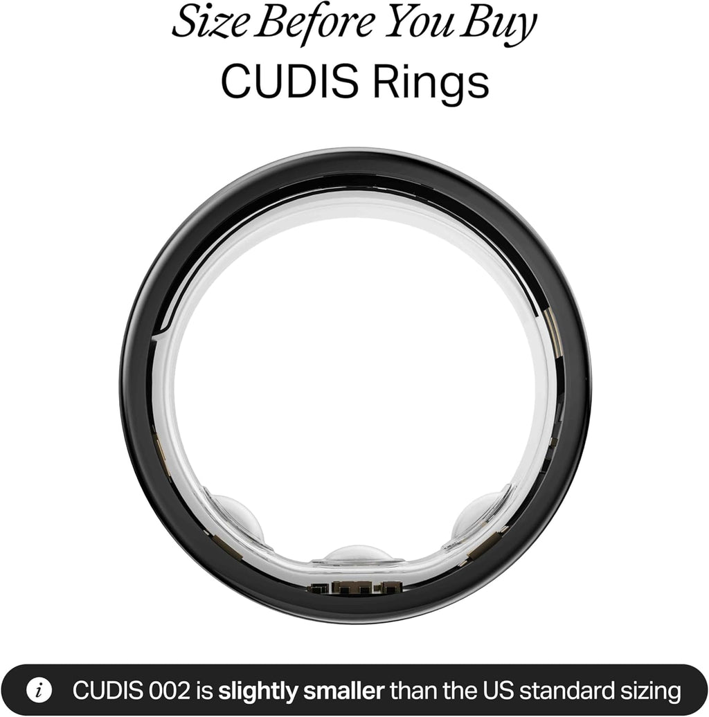 002 - AI Smart Ring, No Subscription Fee, 10-Day Battery Life, Sleep/Sport/Stress/Heart Rate/HRV/Blood Oxygen/Women's Health/Biological Age Tracker, Titanium, 5ATM Waterproof (Black, 9)