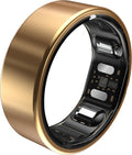 QALO QRNT Slim Smart Ring – Snug Fit – Size Up – Water-Resistant Titanium Fitness Tracker, Tracking for Sleep, Steps, HRV, Women's Health, No Subscription Fee, iOS & Android Compatible (Gold, 08)