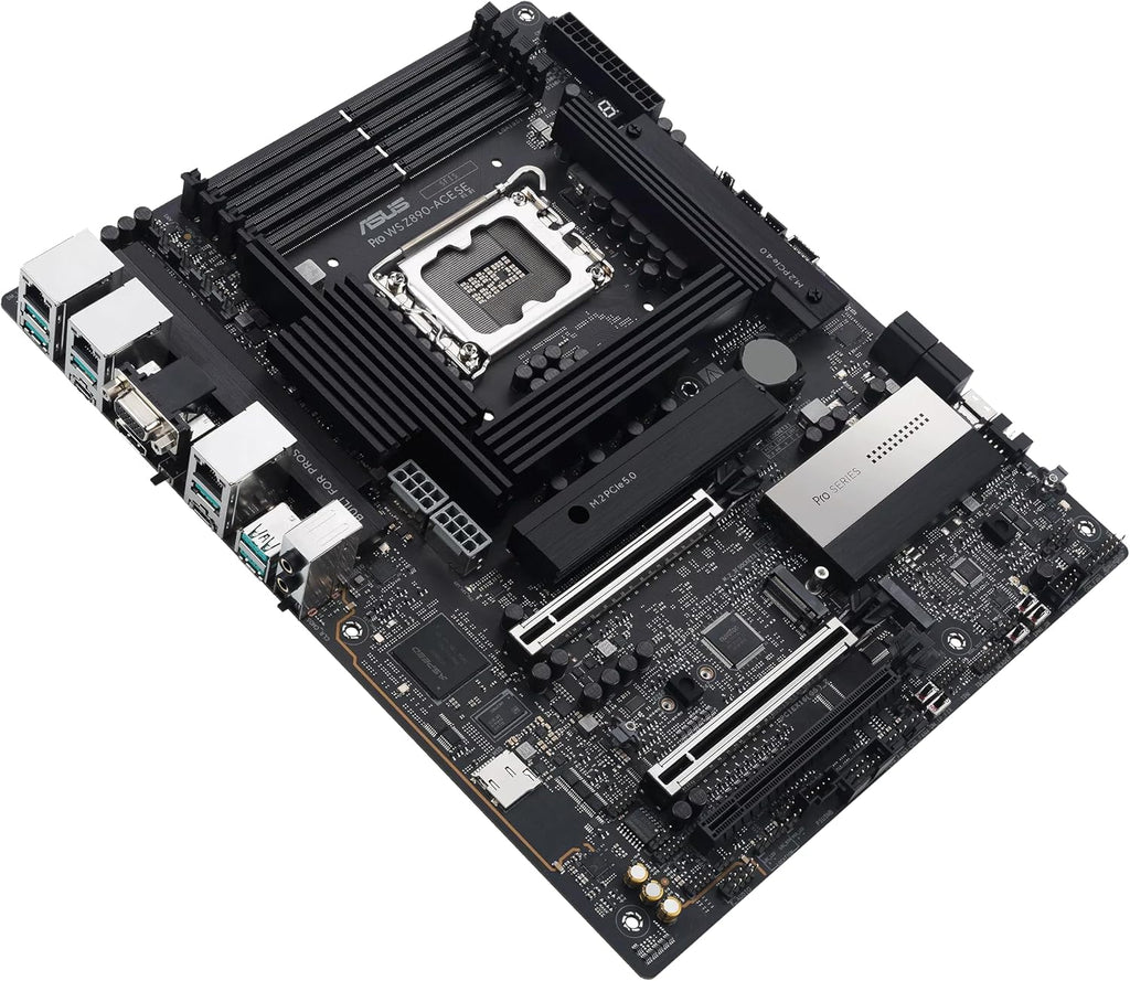 ASUS Pro WS Z890-ACE SE Z890 LGA 1851 ATX Motherboard, Intel® Core™ Ultra Series 2 Ready, Advanced AI PC-Ready, PCIe® 5.0, DDR5, 10G & 2.5G LAN, 4X M.2, USB 20Gbps, Thunderbolt™ 4, onboard BMC, AI OC