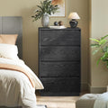 VASAGLE Kailyn Collection - 4-Drawer Dresser for Bedroom, Chest of Drawers, Storage Tower Unit, for Closet Living Room Entryway, Modern Minimalist, 15.9 x 23.7 x 38.3 Inches, Ink Black ULTS614BE04S