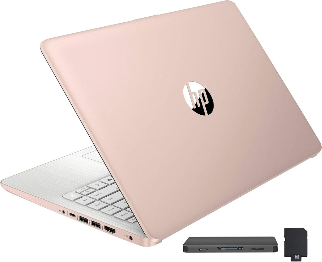 HP Stream 14" HD BrightView Laptop, Intel Celeron N4120, 16GB RAM, 288GB Storage (128GB EMMC + 160GB Docking Station Set), Intel UHD Graphics, 720p Webcam, Wi-Fi, 1 Year Office 365, Win 11 S, Gold