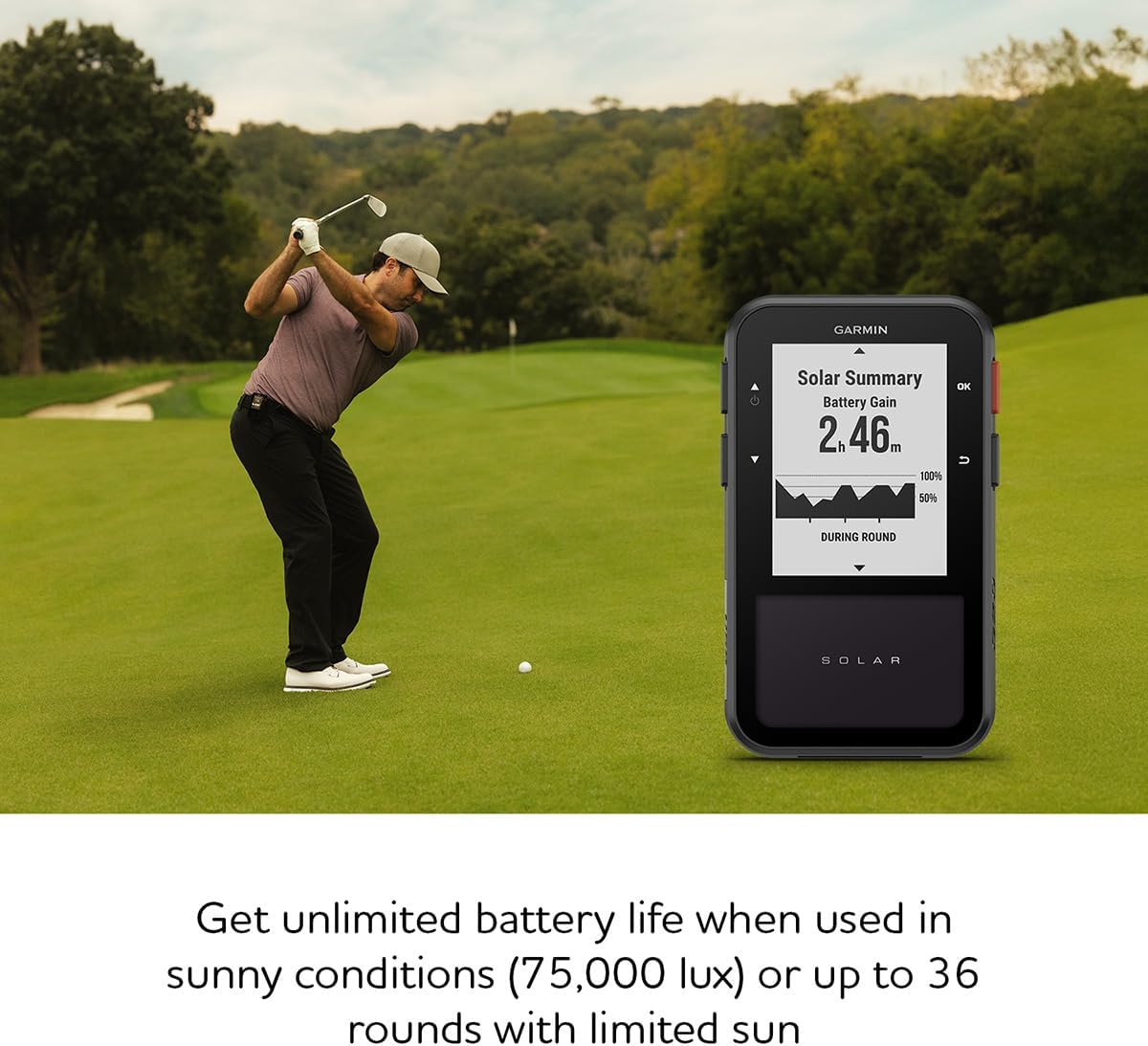 Garmin Approach G20 Solar GPS Golf Handheld | 43,000 Preloaded Course Maps, Unlimited Battery Life, Cart Magnet | with CT10 Bluetooth Club Tracking Sensors (14) and Signature Series Gift Bundle
