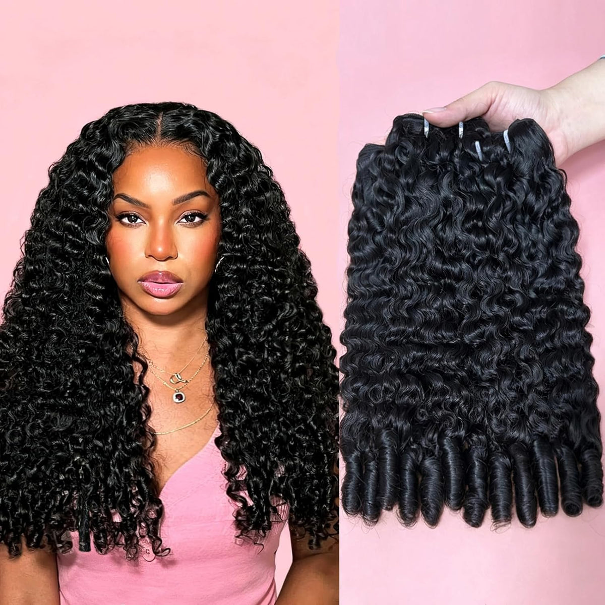 Burmese Curly Bundles Human Hair 20 22 24 Inch Curly Human Hair Bundles with Spiral End 3Pcs 12A Unprocessed Virgin Hair Quick Weave for Women Natural Black