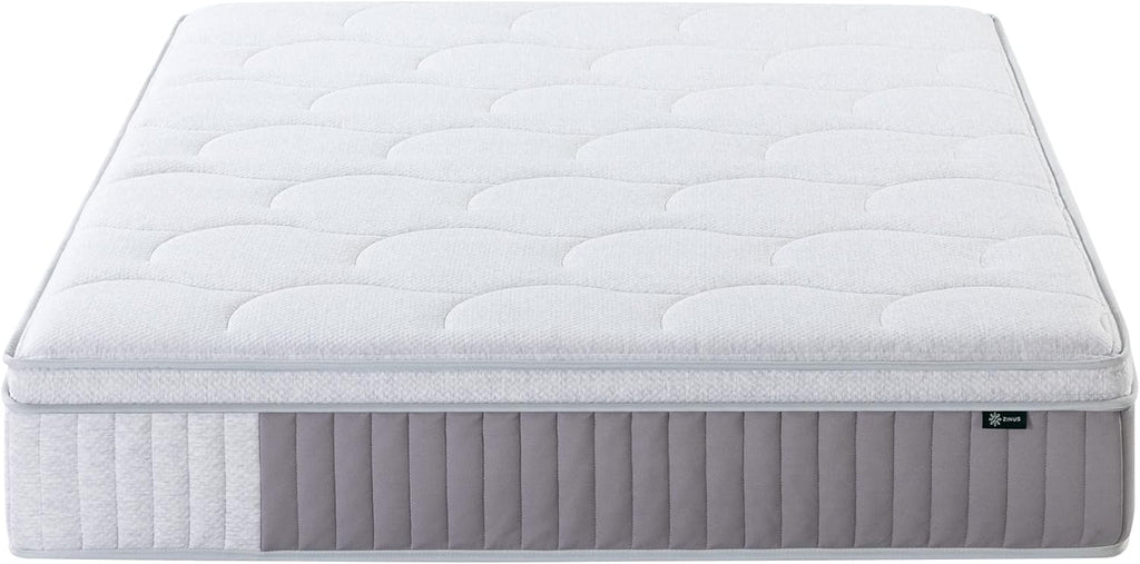 Zinus Cool Support 12 Inch Hybrid Mattress, Cooling Gel Memory Foam, Heavy Duty Individually Wrapped Coils, Soothing Pressure Relief, Medium Firm Feel, CertiPUR-US Certified, Full