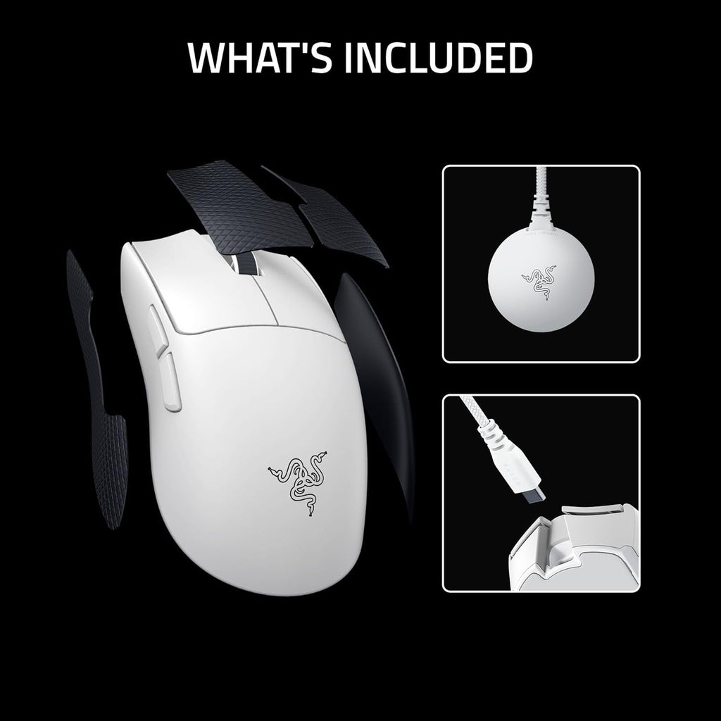 Razer Viper V4 Pro Wireless Esports Gaming Mouse – 50g Ultra Lightweight, Fast & Precise, 50K DPI Optical Sensor, 8K Polling, Gen-4 Optical Switches, Scroll Wheel, USB-C Charging, for PC & Mac – White