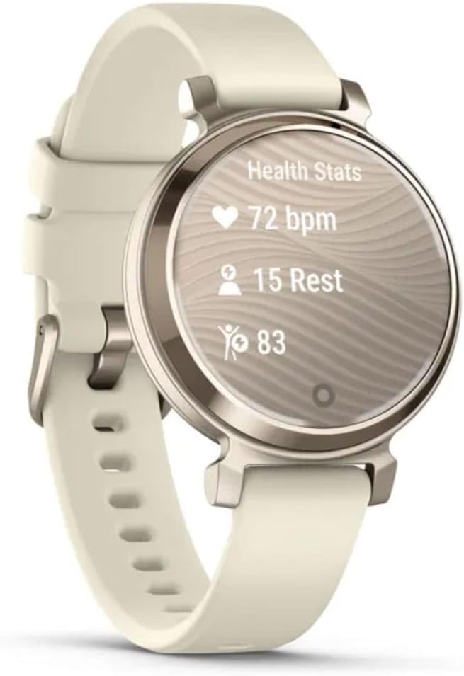 Garmin Lily 2, Small and Stylish Smartwatch, Hidden Display, Patterned Lens, Up to 5 Days Battery Life, Coconut (Renewed)