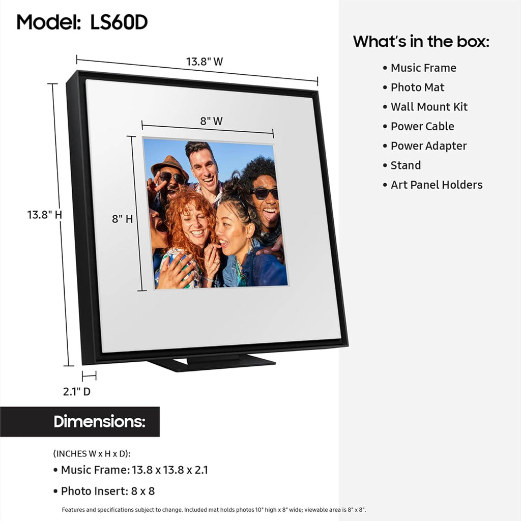 Samsung (Renewed) Samsung LS60D Music Frame Smart Speaker - HW-LS60D/ZA