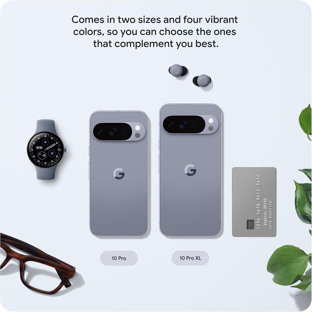 Google Pixel 10 Pro XL - Unlocked Android Smartphone - Gemini AI Assistant, Triple Rear Camera System, and 6.8" Super Actua Display - Moonstone - 256 GB (2025 Model) (Renewed)