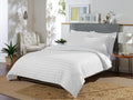 Pure Bamboo King Duvet Cover, 3 Piece Set, Genuine 100% Organic Viscose Derived from Bamboo, Luxuriously Soft and Cooling, 2 Pillowcases (King, Jacquard White)
