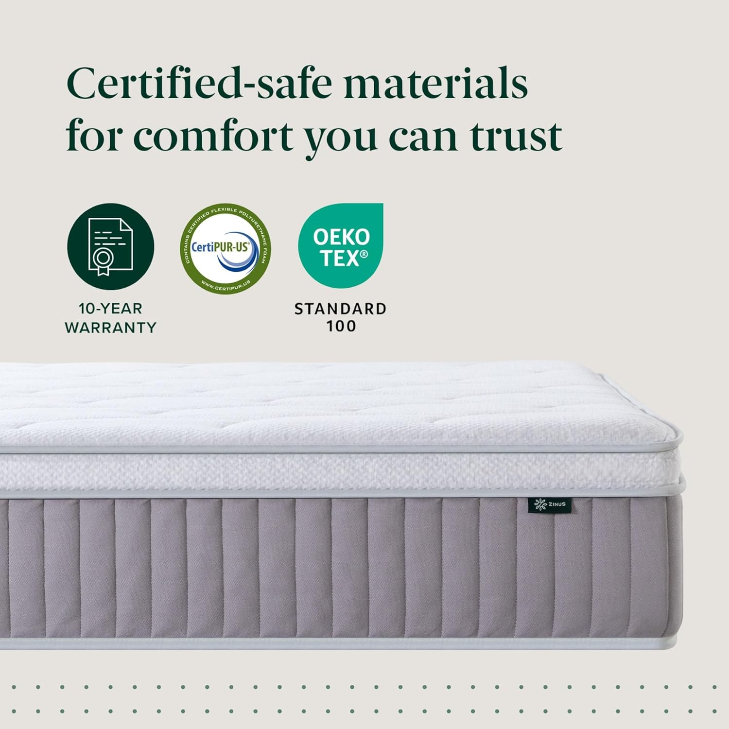 Zinus Cool Support 12 Inch Hybrid Mattress, Cooling Gel Memory Foam, Heavy Duty Individually Wrapped Coils, Soothing Pressure Relief, Medium Firm Feel, CertiPUR-US Certified, Full