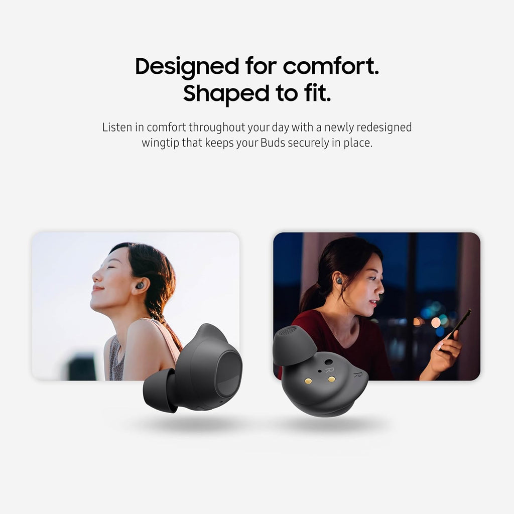 Samsung Galaxy Buds FE True Wireless Bluetooth Earbuds, Comfort and Secure in Ear Fit, Auto Switch Audio, Touch Control, Built-in Voice Assistant, Graphite US Version, 1Yr Manufacturer Warranty